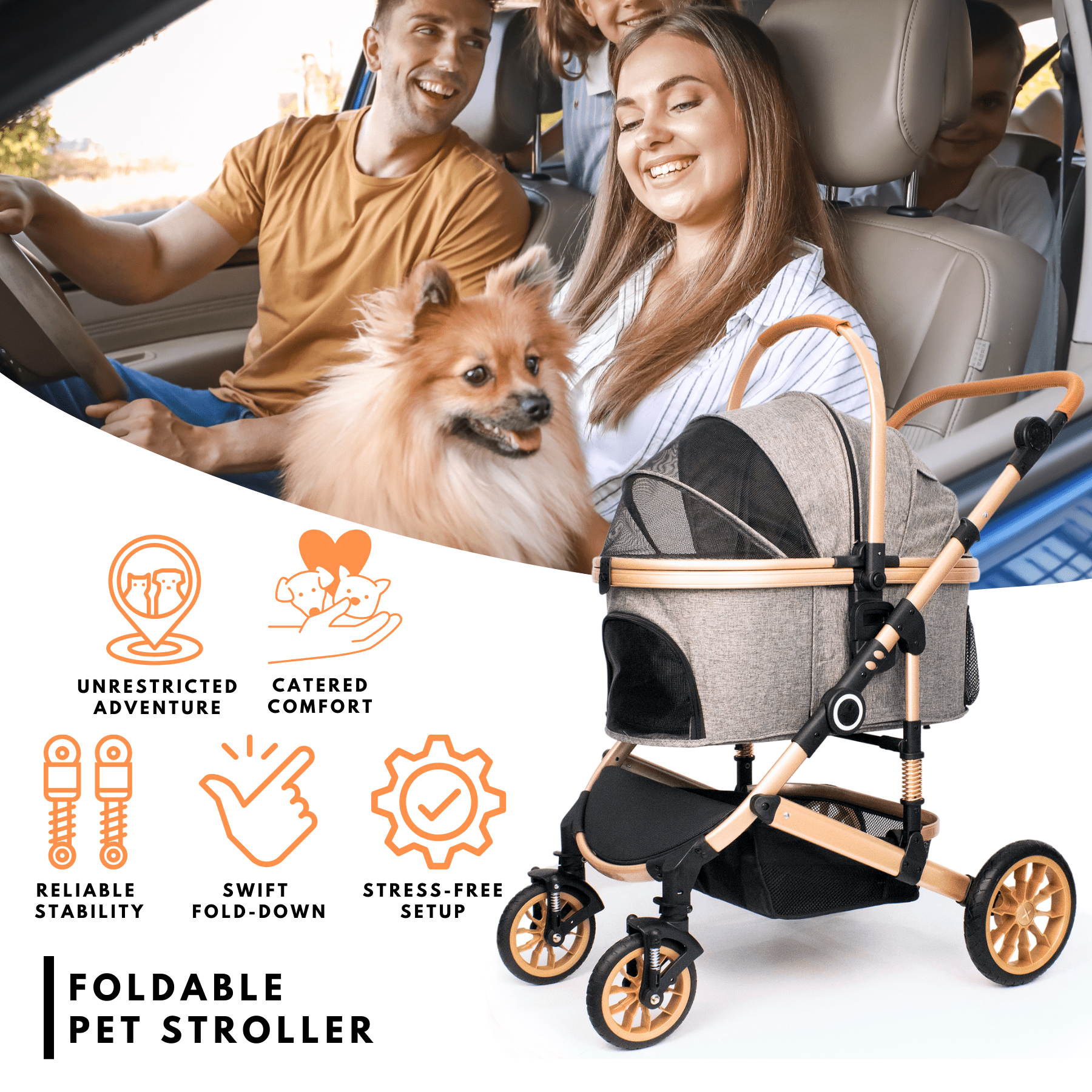 Cat stroller carrier best sale