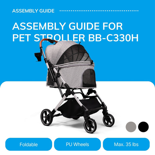 Bicystar Pet Stroller Assembly and Use Guide | Model BB-C330H