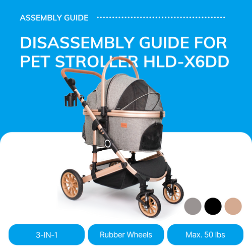 Bicystar Pet Stroller Disassembly Guide | Model HLD-X6DD