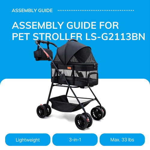 Bicystar Pet Stroller Assembly Guide | Model LS-G2113BN
