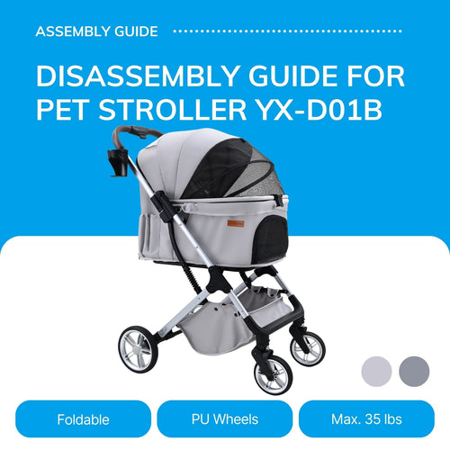 Bicystar Pet Stroller Disassembly & Packing Guide | YX-D01B