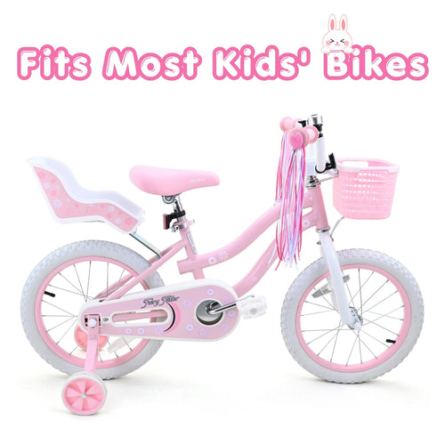 Bicystar Doll Bike Seat for 18-22 Inch Dolls, Easy 3-Minute Install, Fits Most Kids' Bikes