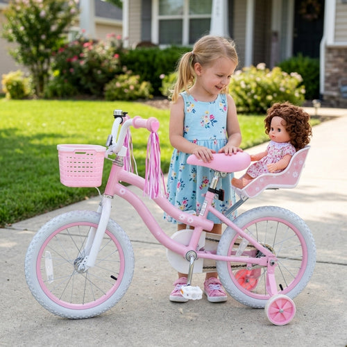 Bicystar Doll Bike Seat for 18-22 Inch Dolls, Easy 3-Minute Install, Fits Most Kids' Bikes