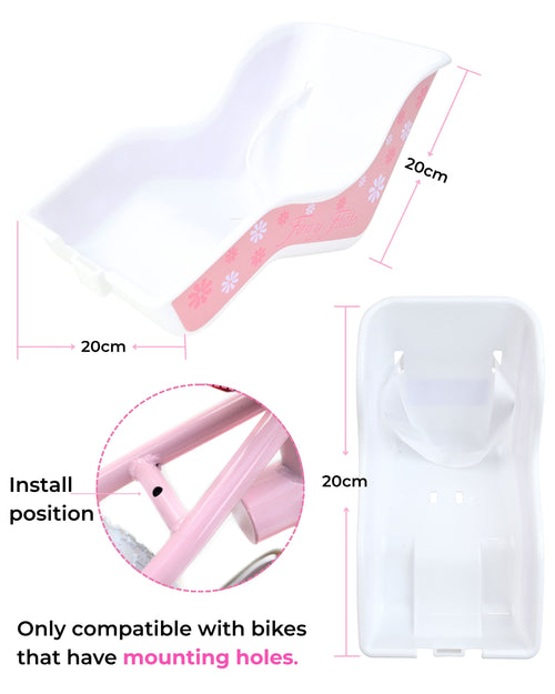 Bicystar Doll Bike Seat for 18-22 Inch Dolls, Easy 3-Minute Install, Fits Most Kids' Bikes