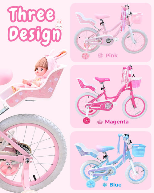 Bicystar Doll Bike Seat for 18-22 Inch Dolls, Easy 3-Minute Install, Fits Most Kids' Bikes