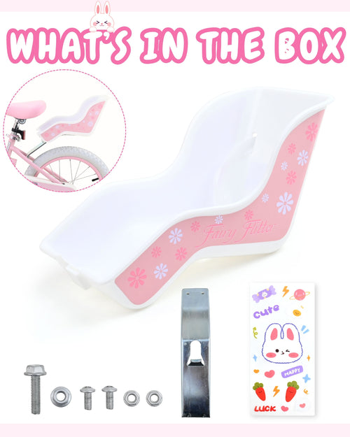Bicystar Doll Bike Seat for 18-22 Inch Dolls, Easy 3-Minute Install, Fits Most Kids' Bikes