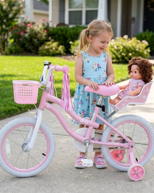 Bicystar Doll Bike Seat for 18-22 Inch Dolls, Easy 3-Minute Install, Fits Most Kids' Bikes