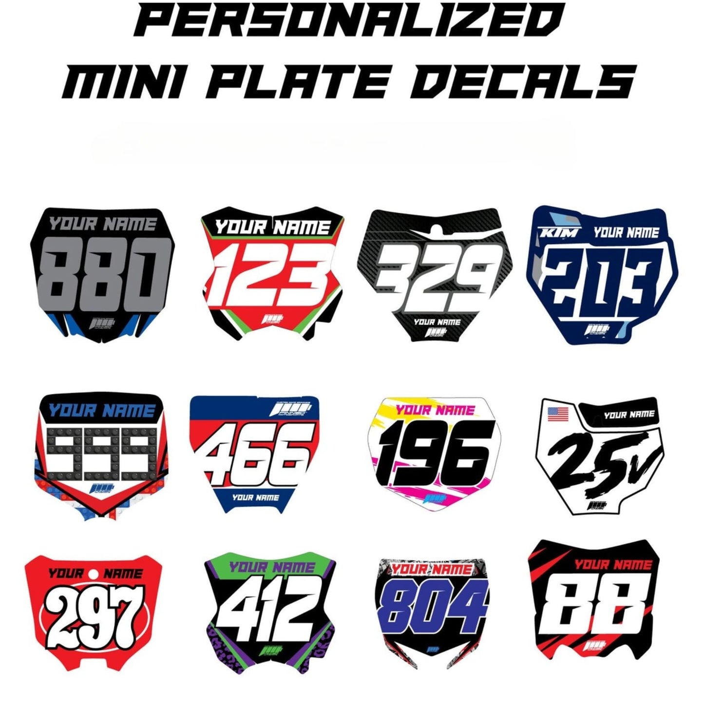 Personalized Balance Bike Number Plate - Custom Options Available