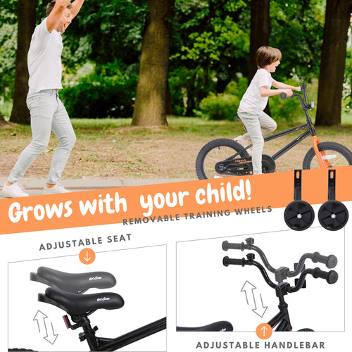 Kids Bike with Removable Training Wheels 14, 16 inch | BS-AZ0185