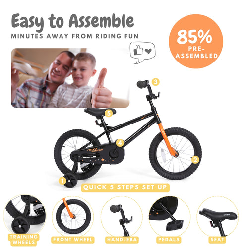 Kids Bike with Removable Training Wheels 14, 16 inch | BS-AZ0185