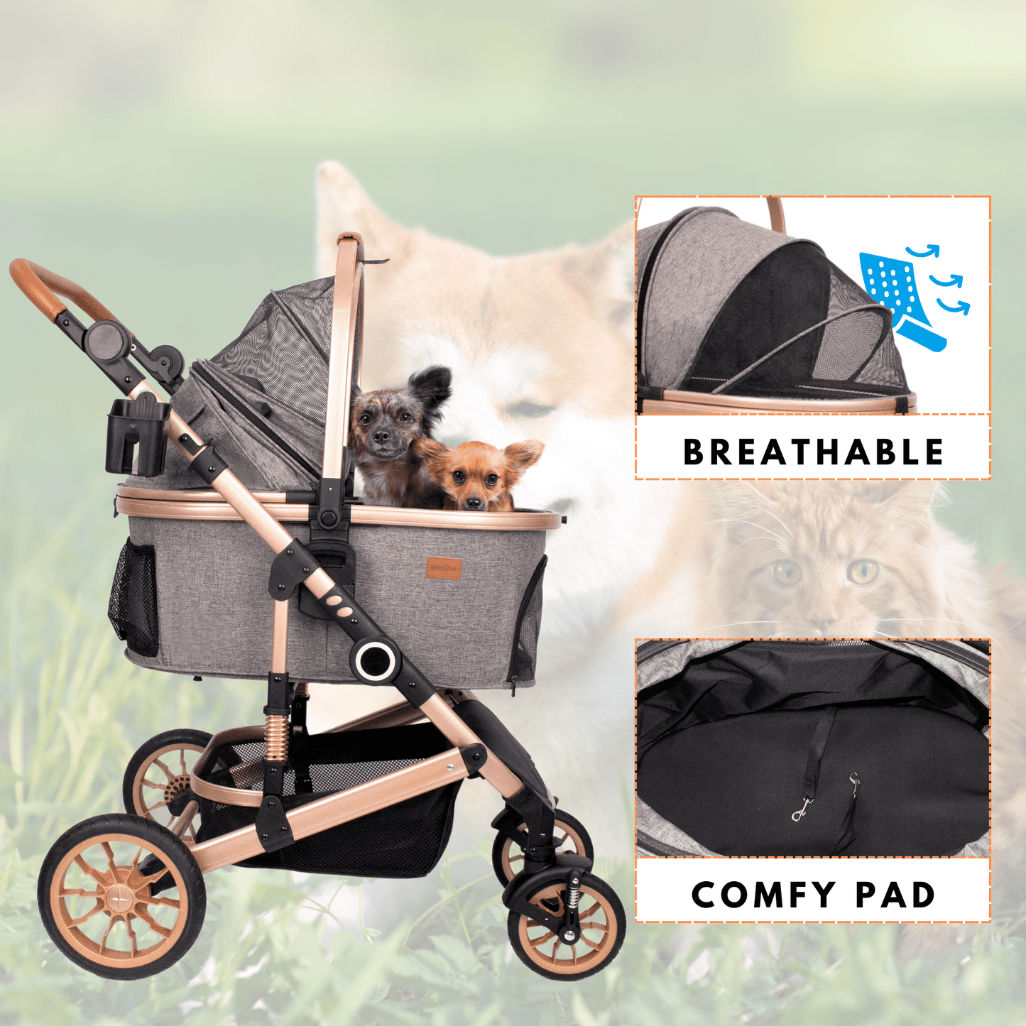 dog stroller for small dogs 10 lbs