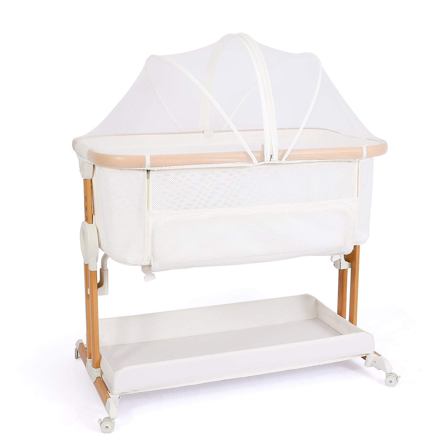 Bicystar Baby Bassinet Bedside Sleeper 2 in 1, All Mesh for Newborn to 6 Months Infant