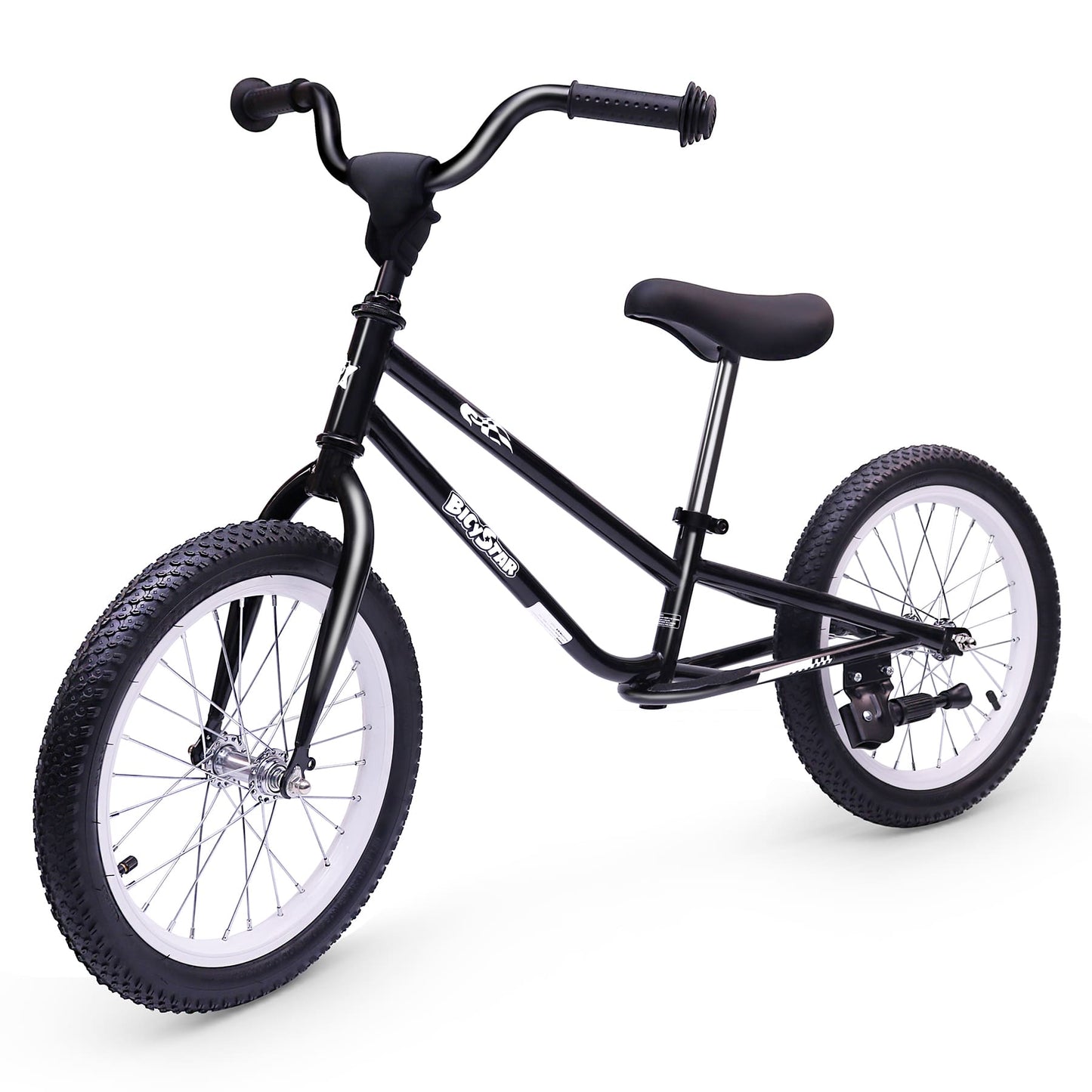 16 Inch Kids Balance Bike for 5-8 Year Old, No Pedals, Footrests, Adjustable Height for Big Kids, Boys, Girls