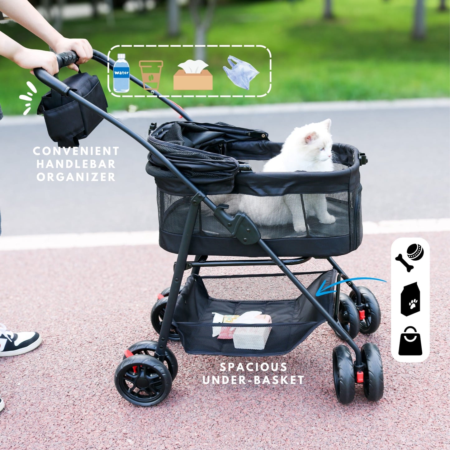 black cat stroller