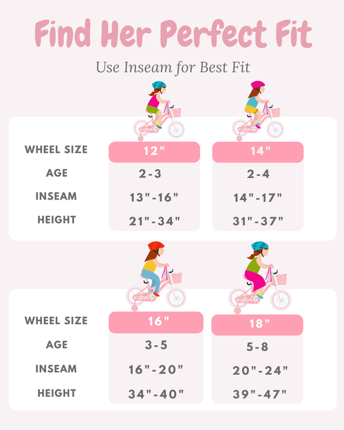 Pink Girls Bike for Kids with Training Wheels, Basket | BS-AZ0285