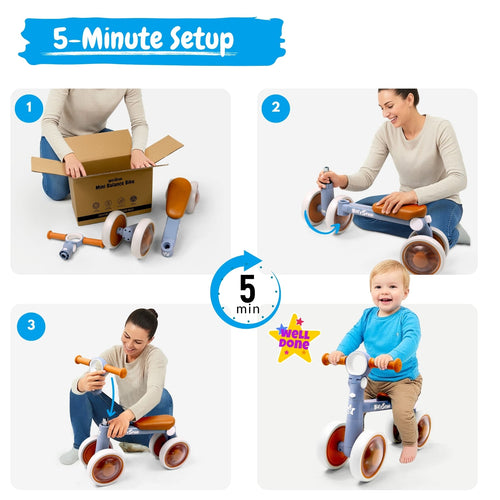 Baby Balance Bike with Light-up Wheels for Toddler 10-30 Months | SWB-0706S