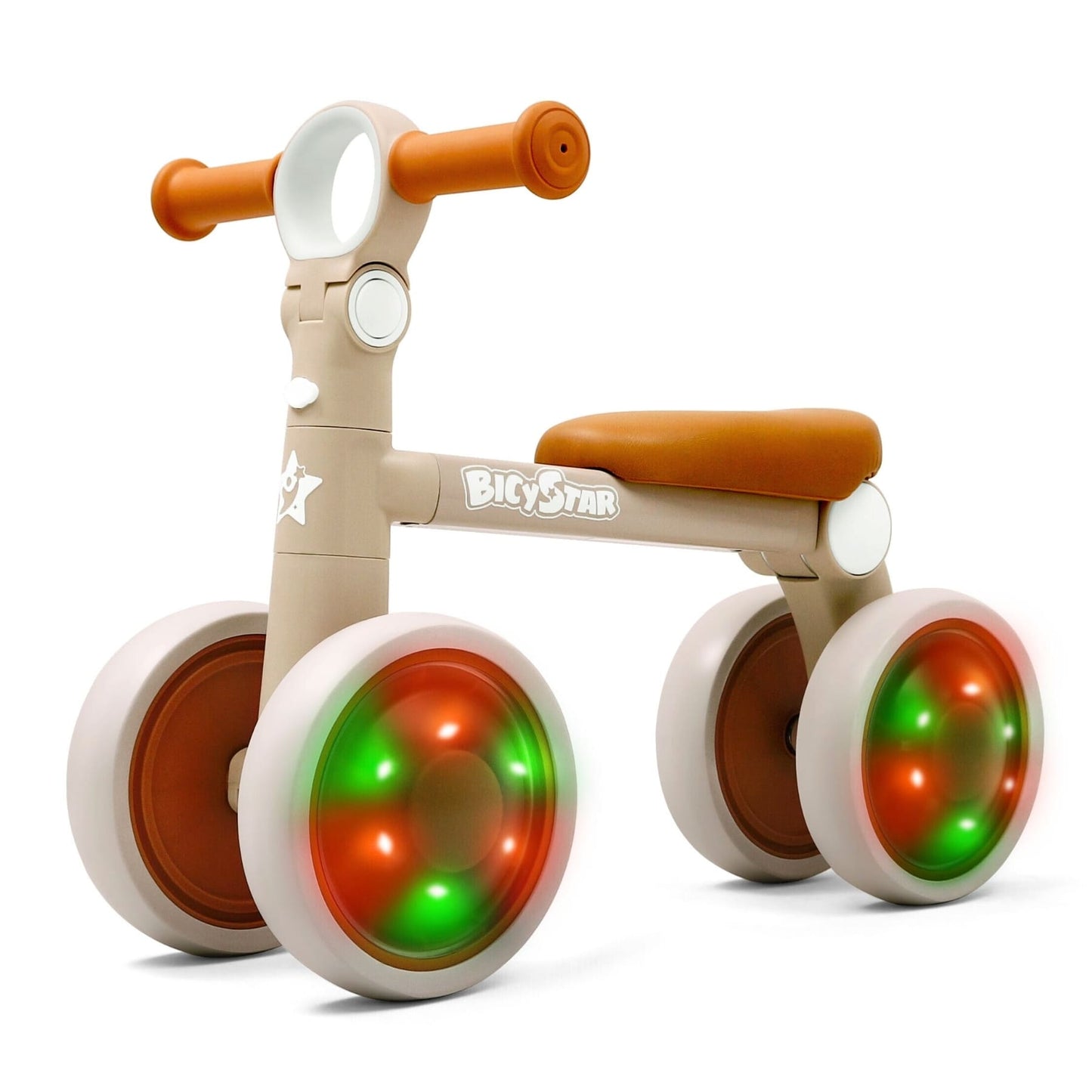 Bicystar Baby Balance Bike with Adjustable Handlebars, Rear Wheel, Colorful Lighting, Model SWB-0706S