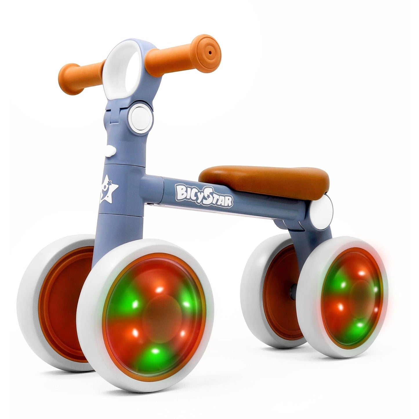 Bicystar Baby Balance Bike with Adjustable Handlebars, Rear Wheel, Colorful Lighting, Model SWB-0706S