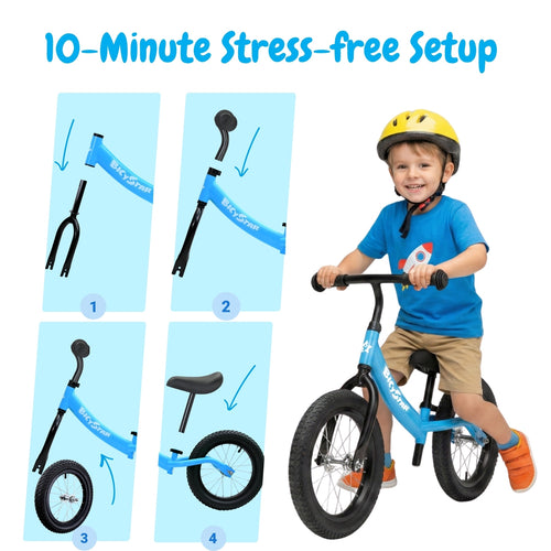 14 Inch Balance Bike for Kids 3-5 Years, Air Rubber Tires | KB-BL04
