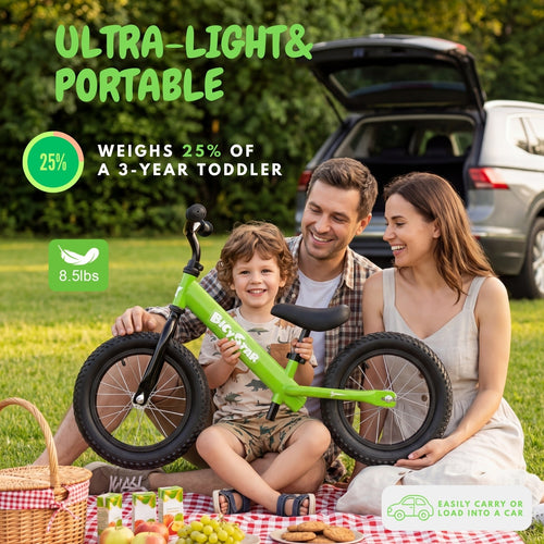 14 / 16 Inch Balance Bike for Kids 3-8 Years, Air Rubber Tires | KB-BL05